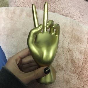 Peace sign ring holder